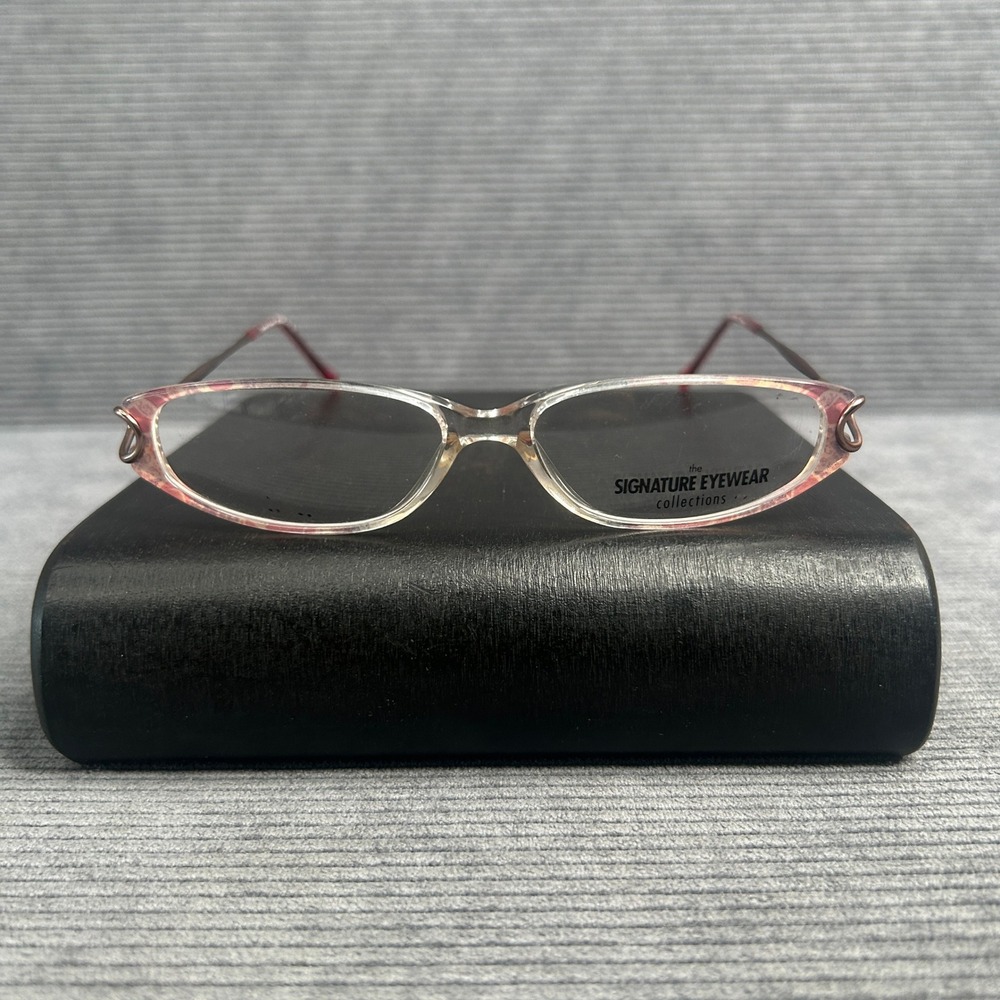 Signature Eyewear Lifescape 452 Rose Mosaic Oval Y2k Glasses Frames 130mm